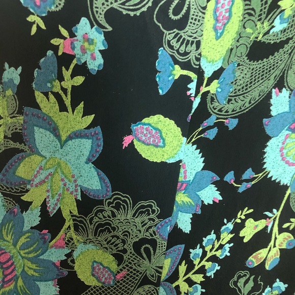 VINTAGE Lucy Love Floral Green&Black Ruffle Romper - Picture 5 of 11